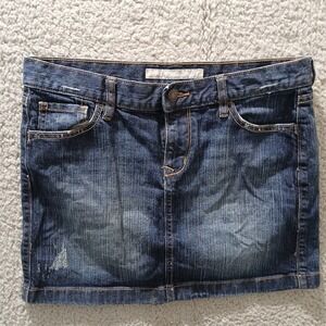 OLD NAVY Denim Jeans‎ Mini Skirt Womens Size 6 Medium Wash Front & Back Pockets